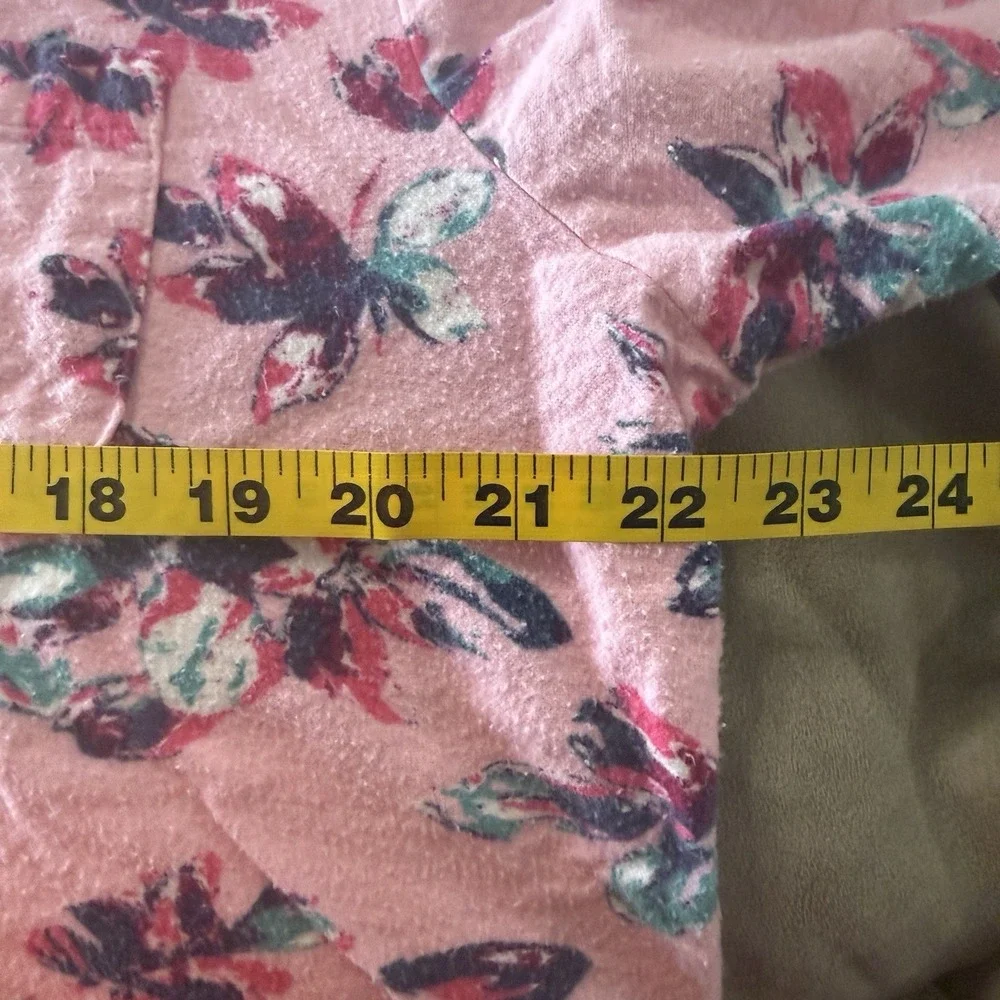 Vtg Womens L Pajama Set Flannel Pink K Kmart Warm Grannycore Modest Cottagecore